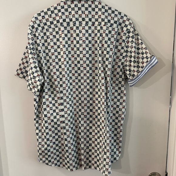 Robert Graham Modern Americana Men’s X-Large ‘Racing Flags’ Tailored Fit Shirt - Picture 8 of 9